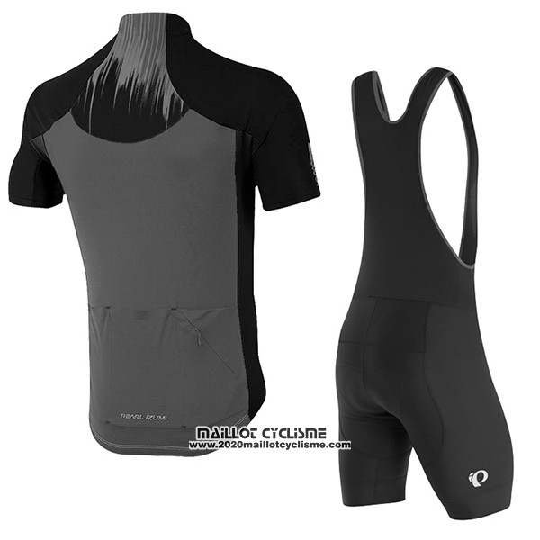 2017 Maillot Ciclismo Pearl Izumi Noir et Gris Manches Courtes et Cuissard